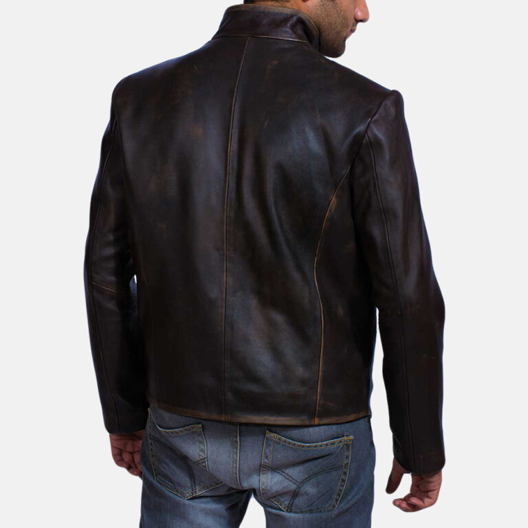 Mens Drakeshire Brown Leather Jacket 4-1491999302771
